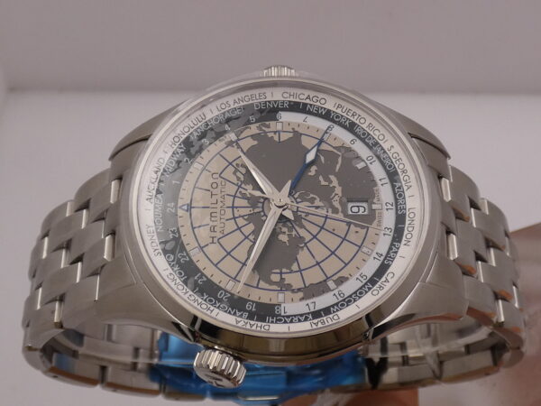 Hamilton Jazzmaster GMT World Time NEW BOX&PAPERS Anno 2021 Automatico Acciaio H326050 Braccialato