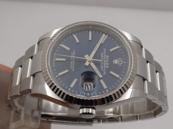 Rolex Datejust 36 126234 BOX&PAPERS Italia 2020 LIKE NEW Lunetta Oro Bianco 18Kt MAI LUCIDATO