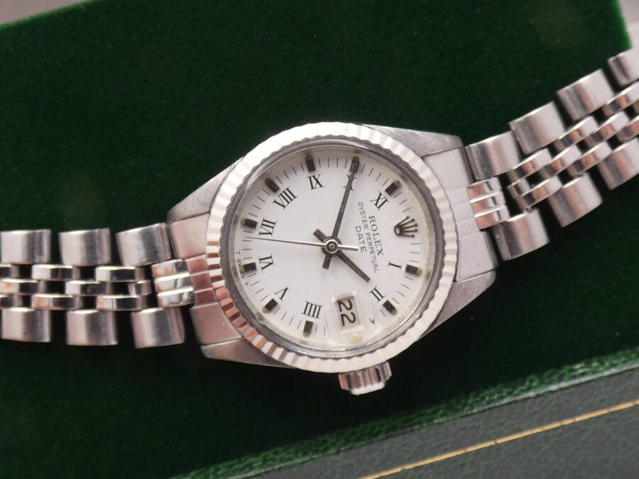 Rolex Lady-Datejust 6917 Jubilee Lunetta in Oro Bianco 18Kt Anno 1971 Automatico Acciaio - immagine 6