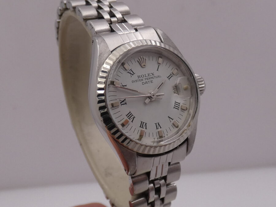 Rolex Lady-Datejust 6917 Jubilee Lunetta in Oro Bianco 18Kt Anno 1971 Automatico Acciaio - immagine 8