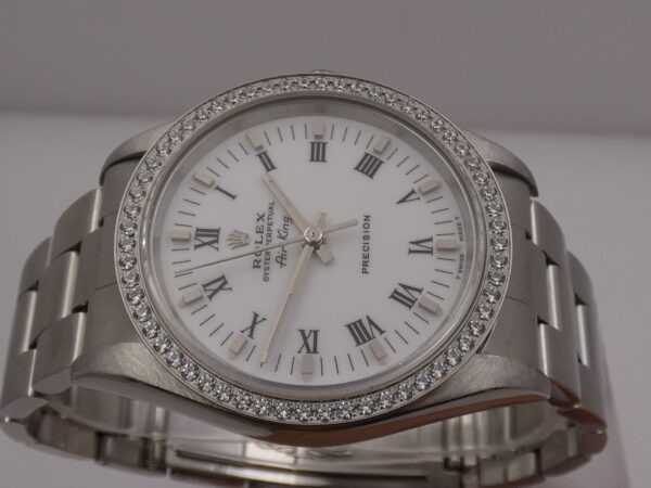 Rolex Air King 14000 SENZA FORI Diamond Bezel 34mm ANNO 1998 Automatico Acciaio