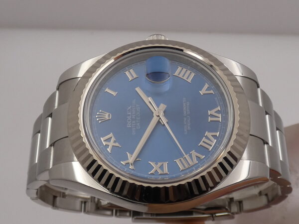 Rolex Datejust II 41mm 116334 Blue Dial Ghiera Oro Bianco 18Kt ANNO 2009 Automatico Acciaio