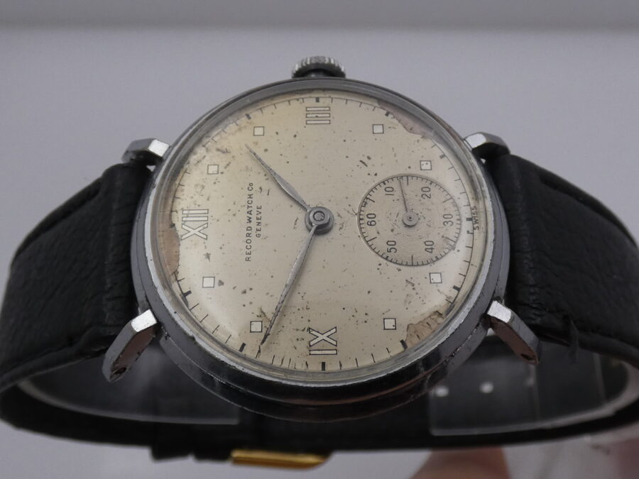 Record Vintage Watch 32mm Manuale Anni 1940's Acciaio Inox Calibro 022-18