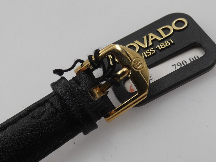 Movado Museum Bubble 37mm NEW OLD STOCK Laminato Oro 18 Kt  Anni '90 Mai Indossato - immagine 13