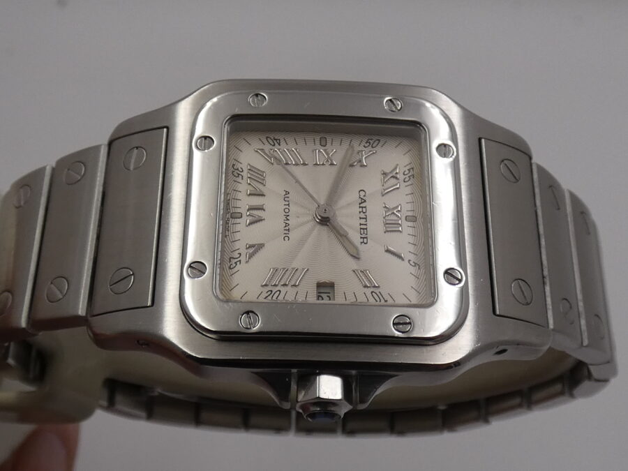 Cartier Santos Galbée 2319 Automatico Acciaio Anni 2000's BRACCIALATO - immagine 3