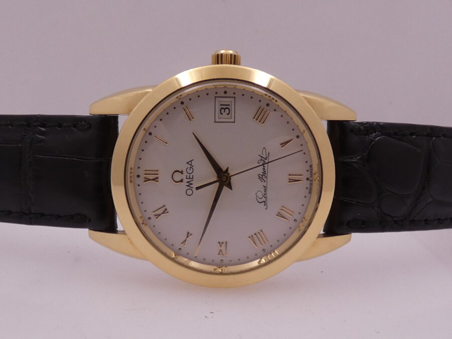 Omega Louis Brandt Oro Giallo 18Kt Automatic Date Anni 90's Referenza 166.0300 - immagine 4