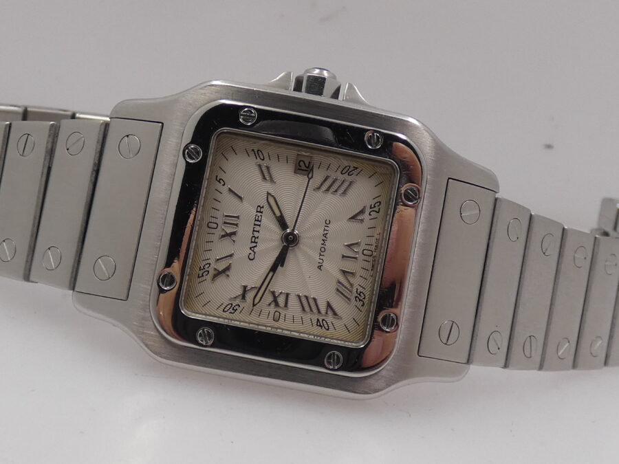 Cartier Santos Galbée 2319 Automatico Acciaio Anni 2000's BRACCIALATO - immagine 4