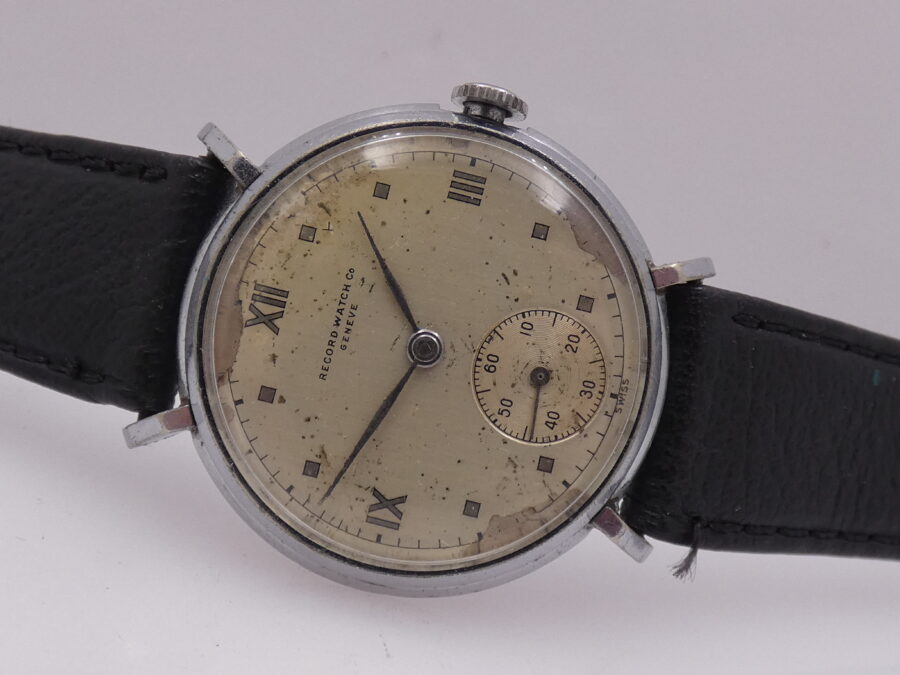 Record Vintage Watch 32mm Manuale Anni 1940's Acciaio Inox Calibro 022-18 - immagine 5