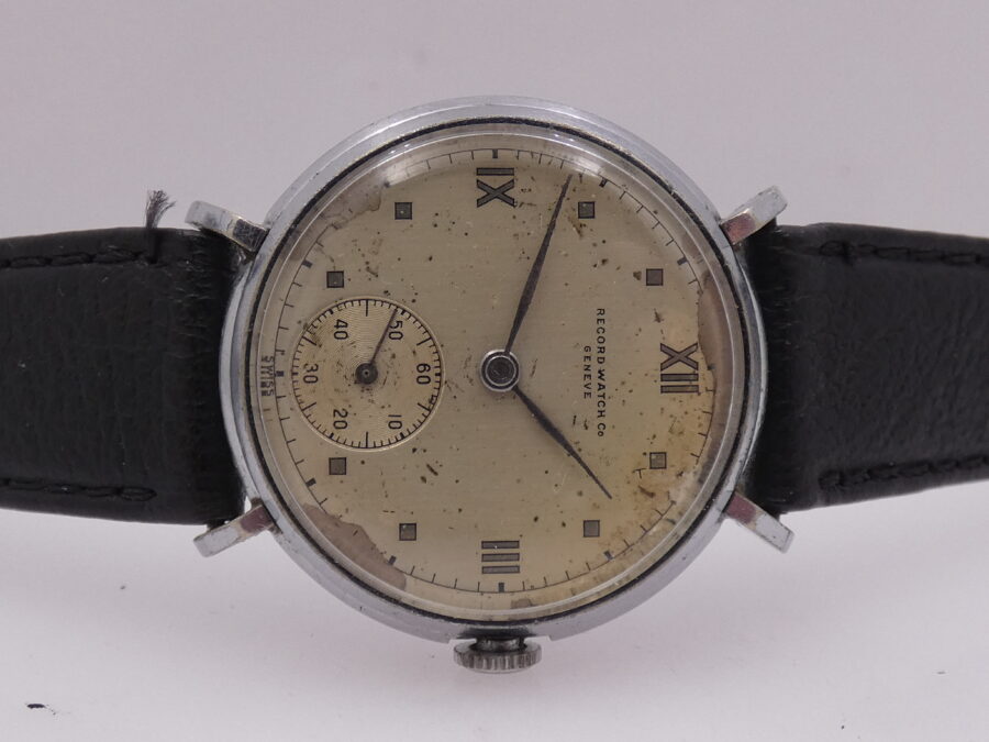 Record Vintage Watch 32mm Manuale Anni 1940's Acciaio Inox Calibro 022-18 - immagine 6