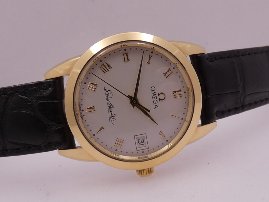 Omega Louis Brandt Oro Giallo 18Kt Automatic Date Anni 90's Referenza 166.0300 - immagine 6