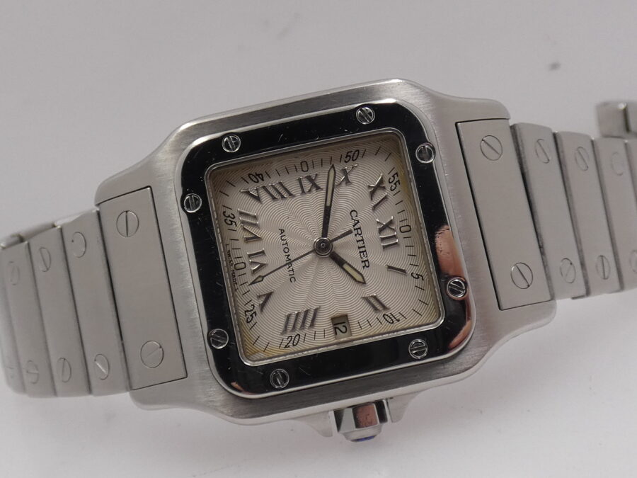 Cartier Santos Galbée 2319 Automatico Acciaio Anni 2000's BRACCIALATO - immagine 6