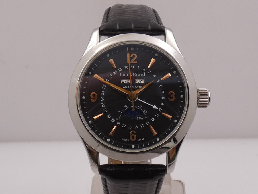 Louis Erard 1931 Triple Date MoonPhases 40mm Automatico Acciaio ANNI '2000s Ref. 43203 - immagine 7