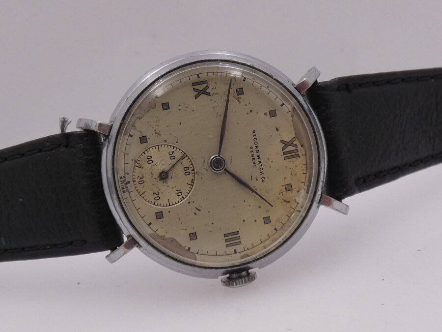 Record Vintage Watch 32mm Manuale Anni 1940's Acciaio Inox Calibro 022-18 - immagine 7