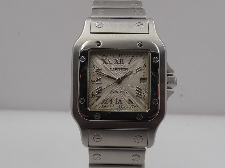 Cartier Santos Galbée 2319 Automatico Acciaio Anni 2000's BRACCIALATO - immagine 7