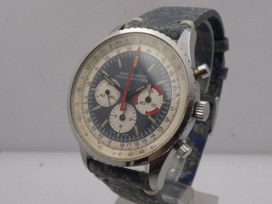 Excelsior Park Excel-O-Graph Cronografo Oversize 42mm ANNI 1960's Carica Manuale Acciaio - immagine 9