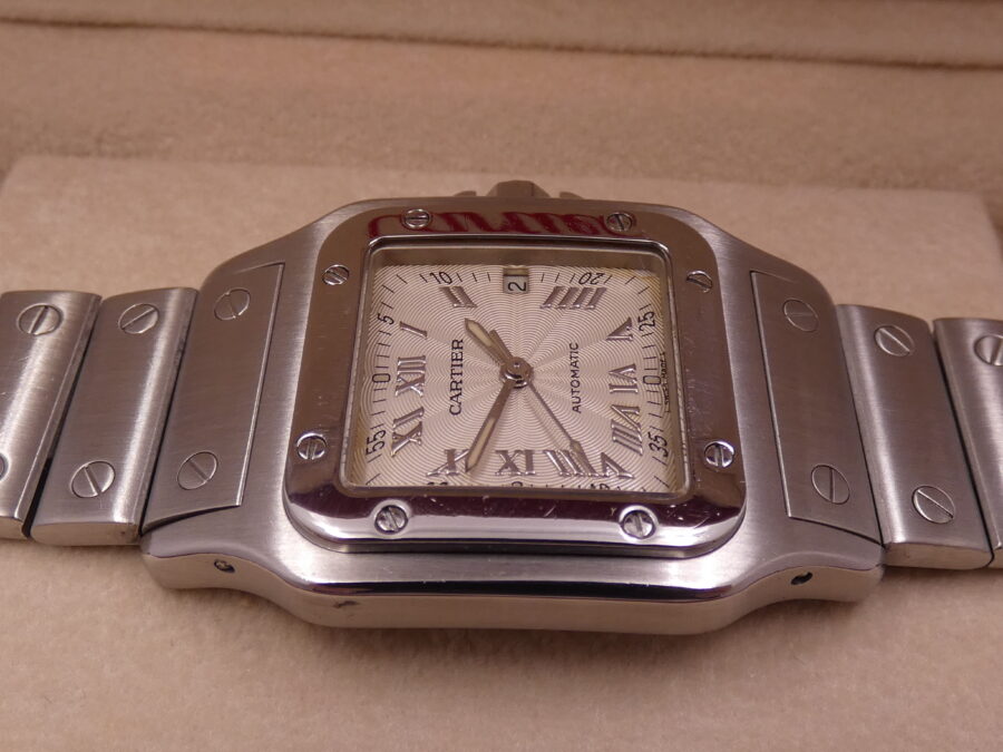 Cartier Santos Galbée 2319 Automatico Acciaio Anni 2000's BRACCIALATO - immagine 10