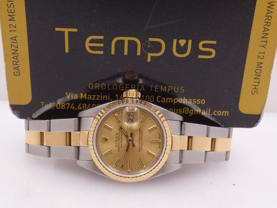 Rolex Lady-Datejust 69173 BOX&PAPERS Garanzia Italia Acciaio & Oro 18Kt ANNO 1994 Automatico - immagine 2