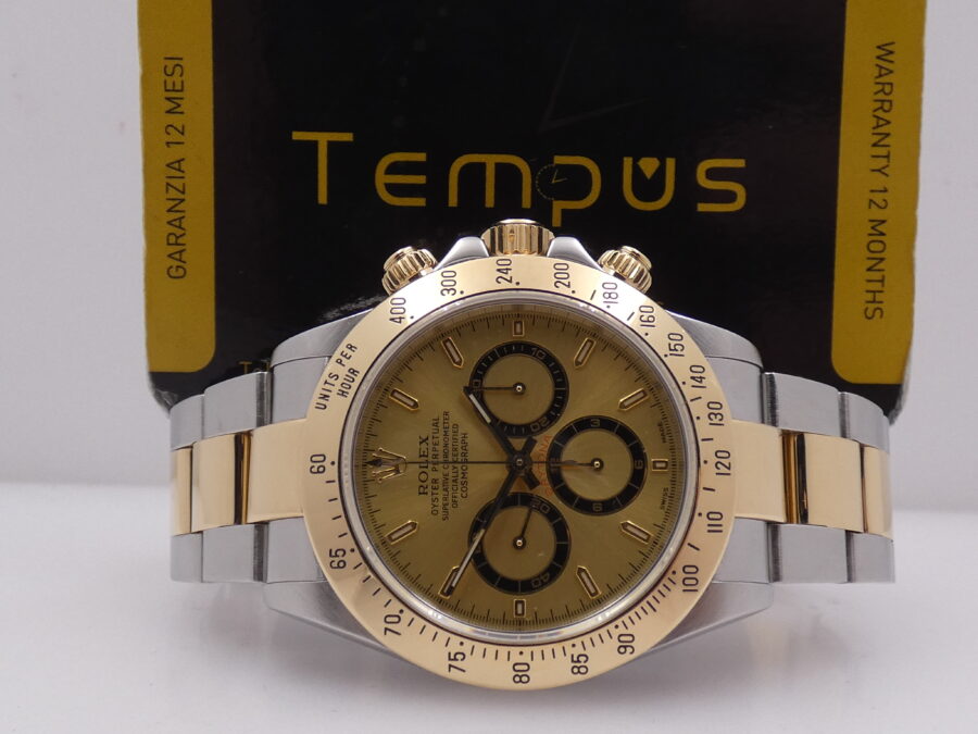 Rolex Daytona Zenith 16523 SEL A Series BOX&PAPERS Never Polished Acciaio & Oro 18Kt Anno 2000 - immagine 2