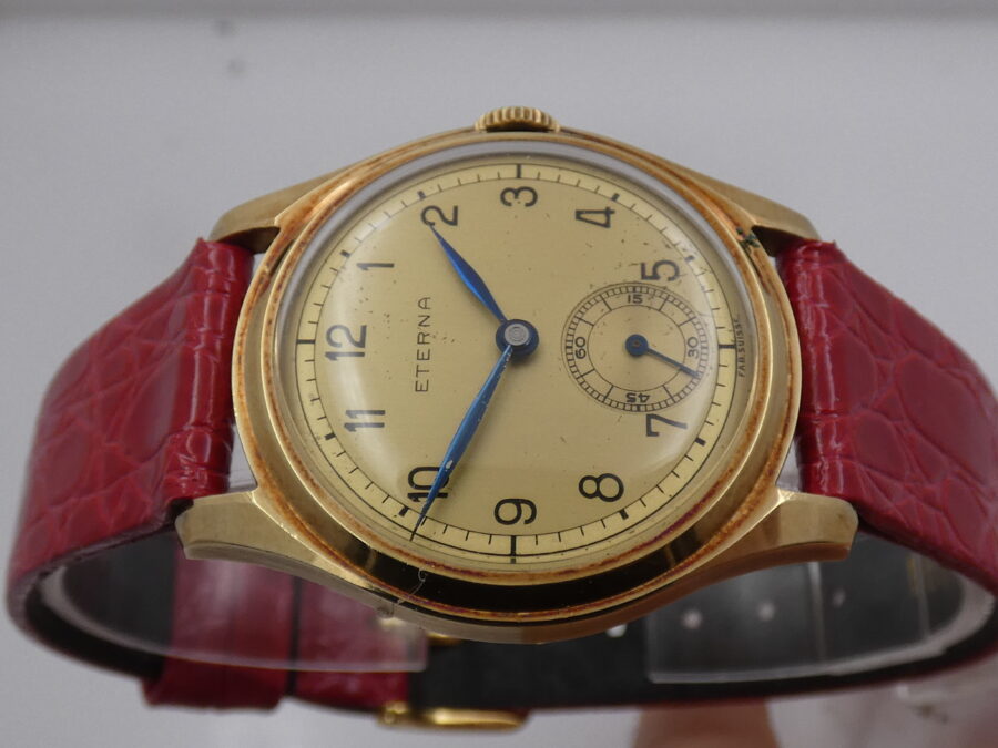 Eterna Calatrava ANNO 1938 MAI LUCIDATO Oro 14Kt Carica Manuale Condizioni TOP