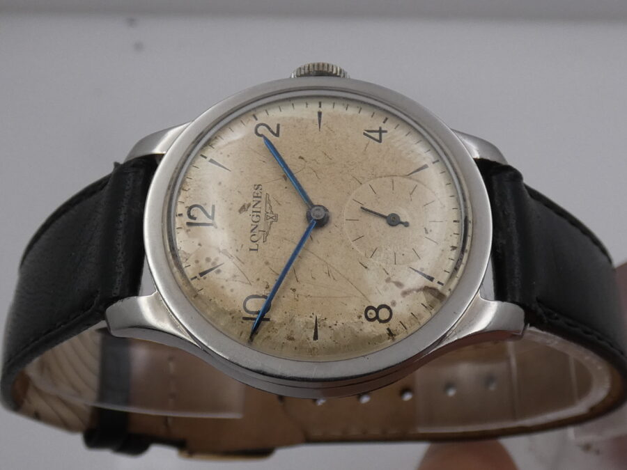 Longines Calatrava ANNO 1937 Acciaio Carica Manuale Orologio Vintage