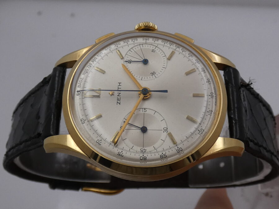 Zenith Stellina Cronografo Oro Massiccio 18Kt Anni 50's TOP CONDITION Carica Manuale WITH BOX