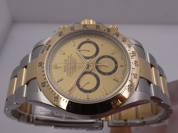 Rolex Daytona Zenith 16523 SEL A Series BOX&PAPERS Never Polished Acciaio & Oro 18Kt Anno 2000