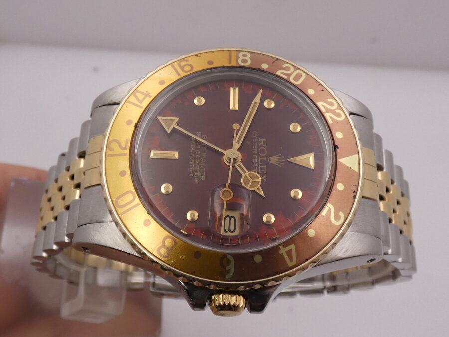 Rolex GMT-Master 16753 Occhio di Tigre SANGUE DI PICCIONE Nipple Dial Anno 1981 Acciaio & Oro 18Kt