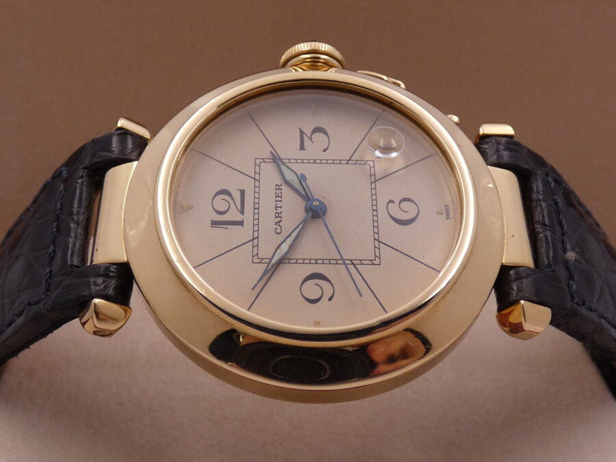 Cartier Pasha 38mm Oro Massiccio 18Kt  Anni 90's Automatico Con Scatola