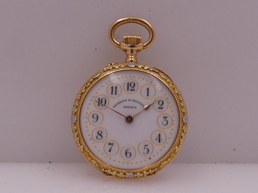 Vacheron Constantin Pocket Monachina Anno 1908 Oro Massiccio 18Kt Quadrante Porcellana Carica Manuale - immagine 2