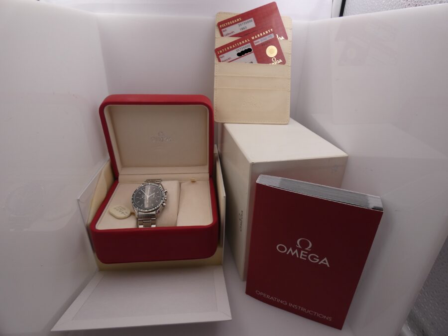 Omega Speedmaster Professional Moonwatch Chronograph Double Sapphire BOX&PAPERS Italia Year 2009 TOP - immagine 10