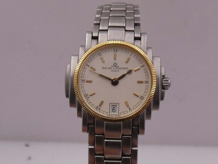 Baume & Mercier Shogun LADY 5236.018.3 Acciaio & Oro 18 Kt WITH BOX Anni 90's Ladies - immagine 11