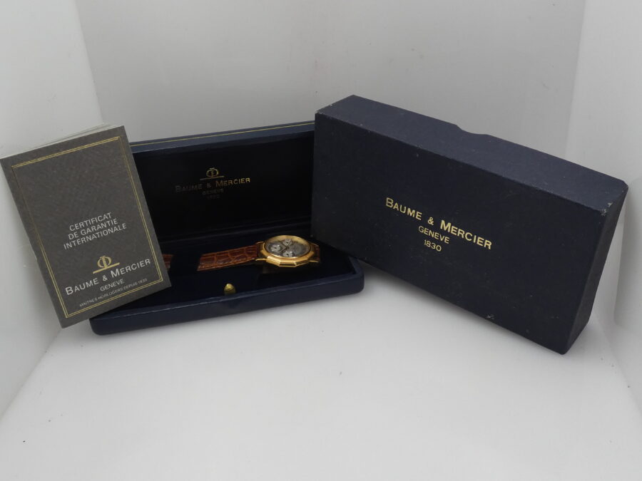 Baume & Mercier Riviera Complication Triple Date N.O.S. Oro 18Kt BOX&PAPERS LIMITED EDITION Anni 90 - immagine 11