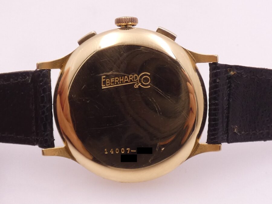 Eberhard & Co. Extra-Fort Cronografo 14007 Oversize 39mm Oro 18 Kt ANNI '50s Carica Manuale - immagine 15