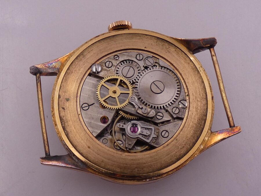 Nicolet Watch Shock-Resist Date Oro Rosa 18kt Anni 1940's Carica Manuale Vintage - immagine 16