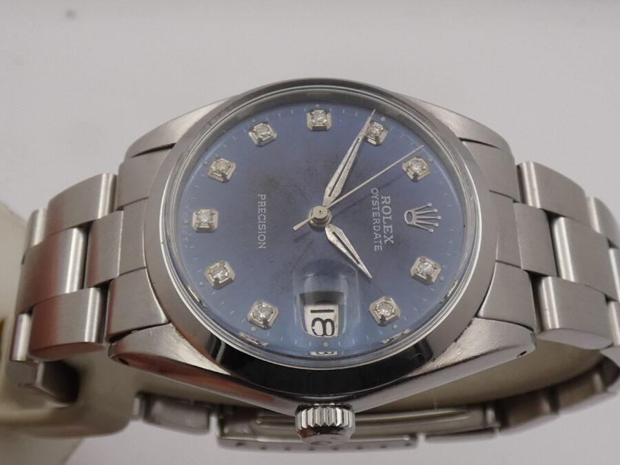 Rolex Oysterdate Precision 6694 Diamond Dial ANNO 1970 Manuale Acciaio Con Bracciale Oyster - immagine 3