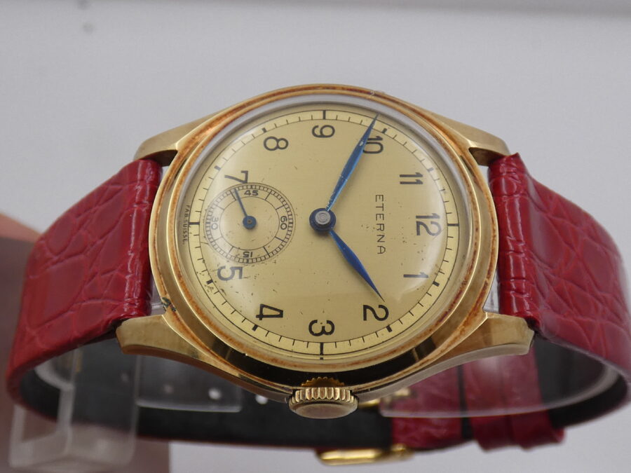 Eterna Calatrava ANNO 1938 MAI LUCIDATO Oro 14Kt Carica Manuale Condizioni TOP - immagine 3