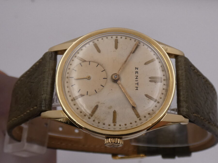 Zenith Calatrava Vintage Oro Massiccio 18Kt Anno 1938 Carica Manuale Calibro 12/4 - immagine 3