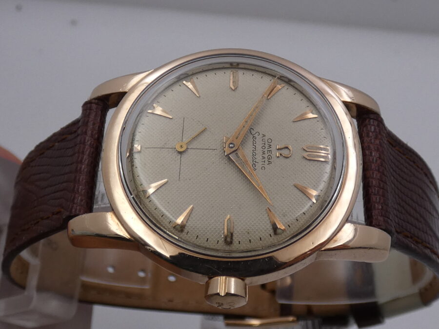 Omega Seamaster Vintage Honey Comb Dial Laminato Oro Rosa 18Kt Anno 1952 Automatic Bumper - immagine 3