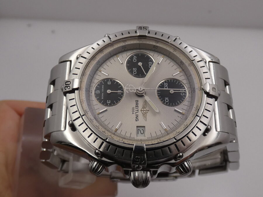 Cronografo Breitling Chronomat A13047 Acciaio With BOX Automatico ANNI '90 Braccialato - immagine 3