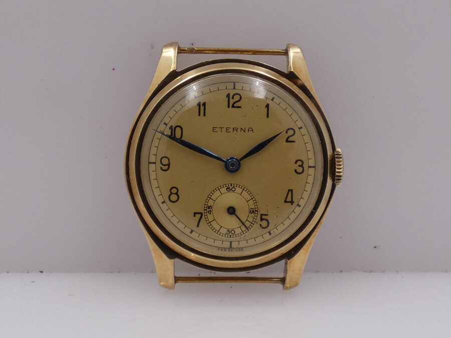 Eterna Calatrava ANNO 1938 MAI LUCIDATO Oro 14Kt Carica Manuale Condizioni TOP - immagine 4