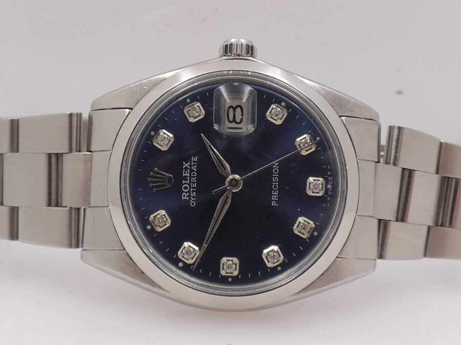 Rolex Oysterdate Precision 6694 Diamond Dial ANNO 1970 Manuale Acciaio Con Bracciale Oyster - immagine 4