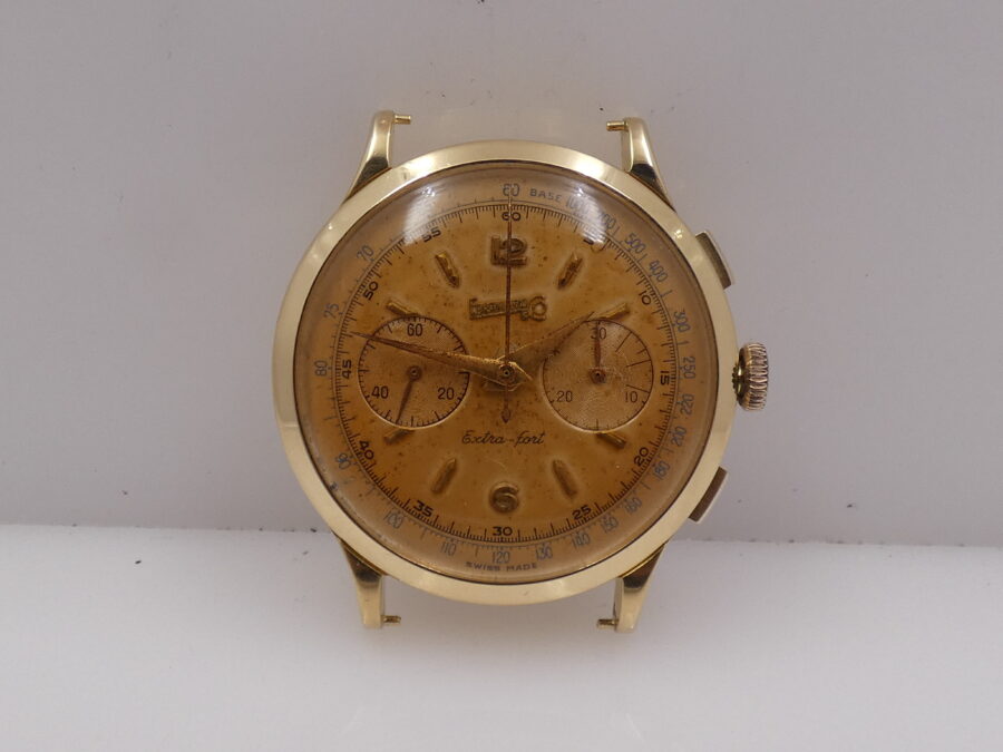 Eberhard & Co. Extra-Fort Cronografo 14007 Oversize 39mm Oro 18 Kt ANNI '50s Carica Manuale - immagine 4