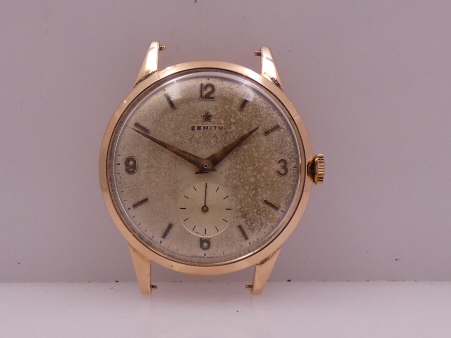 Zenith Stellina Jumbo 37mm Oro Rosa 18Kt Anno 1960 Carica Manuale Calibro 40 - immagine 4