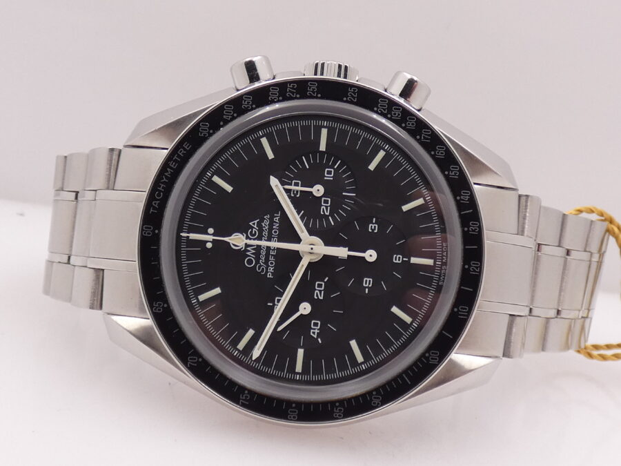 Omega Speedmaster Professional Moonwatch Chronograph Double Sapphire BOX&PAPERS Italia Year 2009 TOP - immagine 4