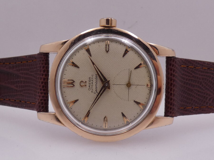 Omega Seamaster Vintage Honey Comb Dial Laminato Oro Rosa 18Kt Anno 1952 Automatic Bumper - immagine 4