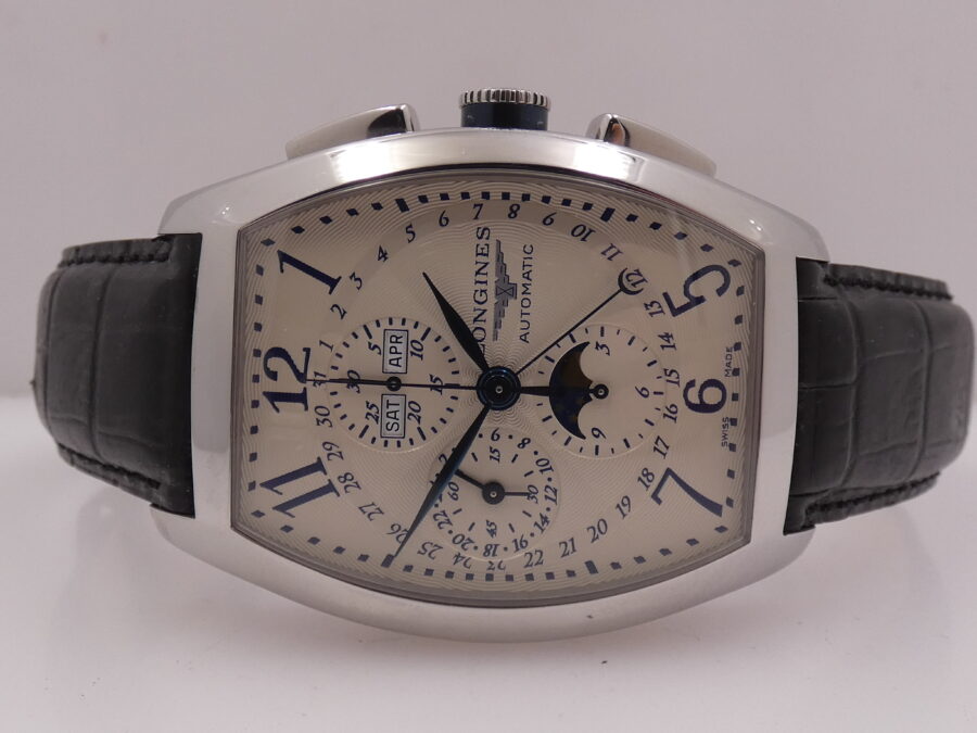 Longines Evidenza Crono Jumbo Triple Date Moonphases NEW BOX&PAPERS Automatico L2.688.4 - immagine 4