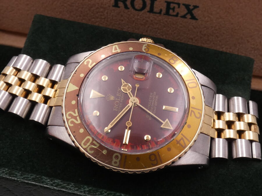 Rolex GMT-Master 16753 Occhio di Tigre SANGUE DI PICCIONE Nipple Dial Anno 1981 Acciaio & Oro 18Kt - immagine 4