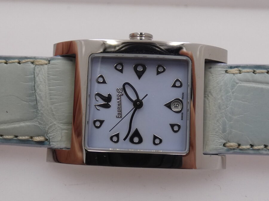 Eberhard & Co. Gingi Date 61007 NEW Tiffany Dial BOX&PAPERS ANNO 2010 Mai Indossato Ladies - immagine 4