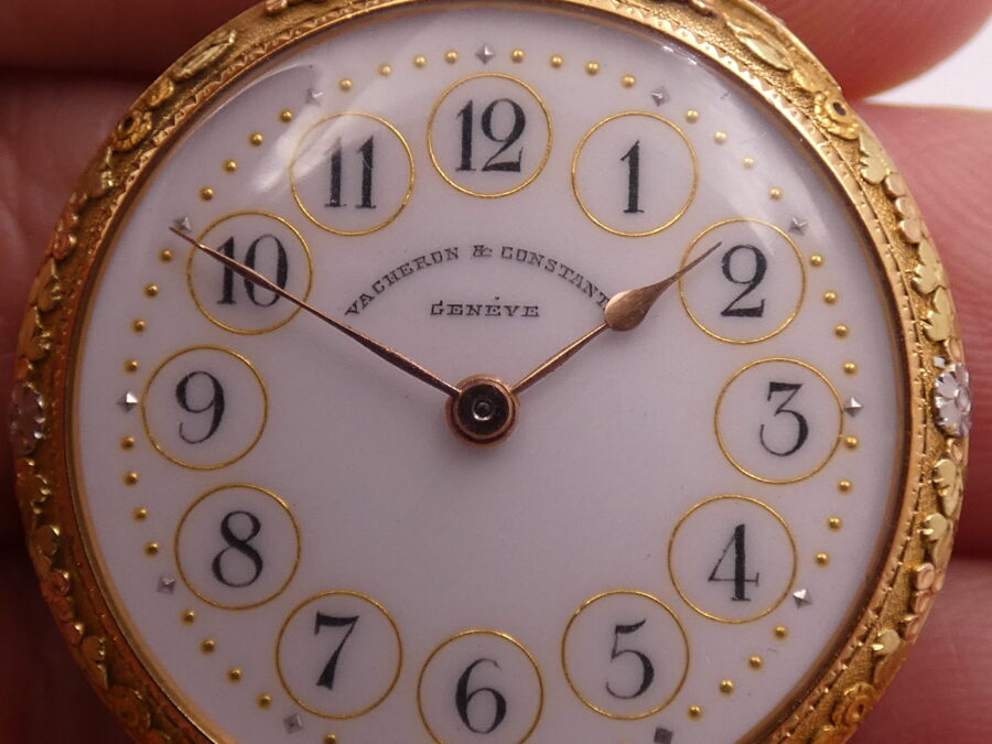 Vacheron Constantin Pocket Monachina Anno 1908 Oro Massiccio 18Kt Quadrante Porcellana Carica Manuale - immagine 3