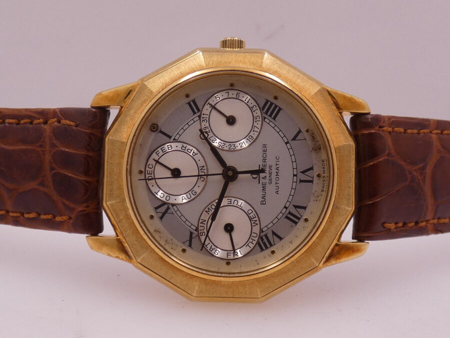 Baume & Mercier Riviera Complication Triple Date N.O.S. Oro 18Kt BOX&PAPERS LIMITED EDITION Anni 90 - immagine 4